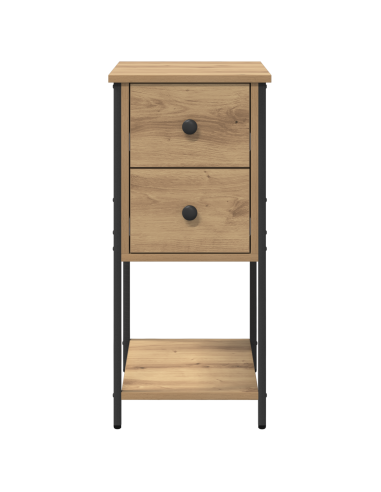 Armadio da Notte 2 pcs rovere artigianale 32 x 42 x 70 cm