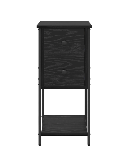Armadio da Notte con cassetto 2 pcs Rovere nero 32 x 42 x 70 cm