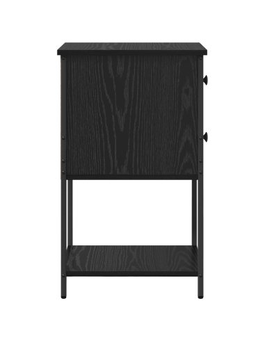 Armadio da Notte con cassetto 2 pcs Rovere nero 32 x 42 x 70 cm