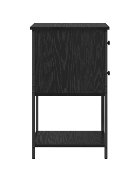 Armadio da Notte con cassetto 2 pcs Rovere nero 32 x 42 x 70 cm