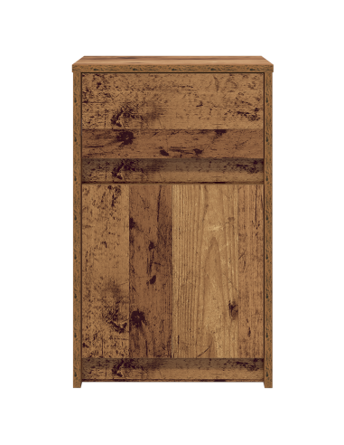 Armadio da Letto LED con cassetto Legno vecchio 38 x 34 x 61 cm