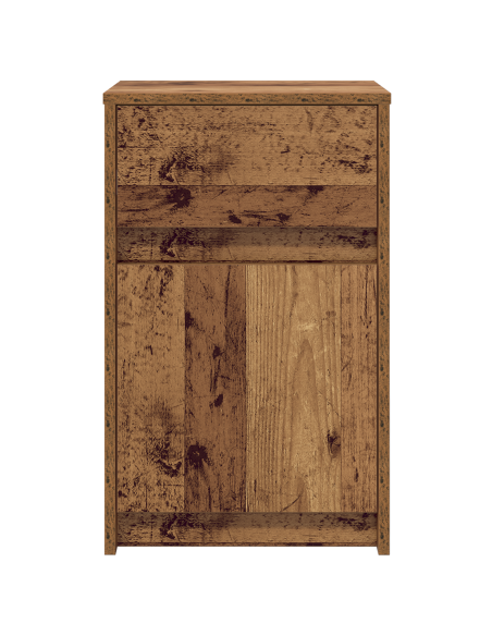 Armadio da Letto LED con cassetto Legno vecchio 38 x 34 x 61 cm