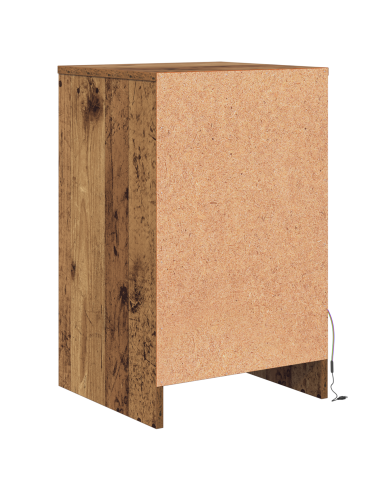 Armadio da Letto LED 2 pcs Legno vecchio 38 x 34 x 61 cm