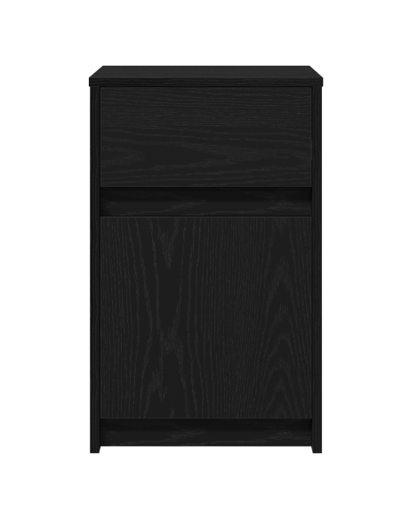 Armadio da Letto LED 2 pcs Rovere nero 38 x 34 x 61 cm