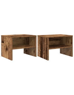 Armadio da Notte 2 pcs Legno vecchio 40 x 40 x 30 cm 2