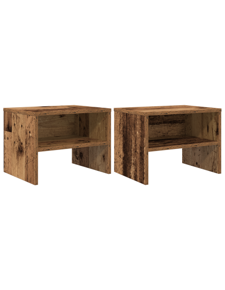 Armadio da Notte 2 pcs Legno vecchio 40 x 30 x 30 cm