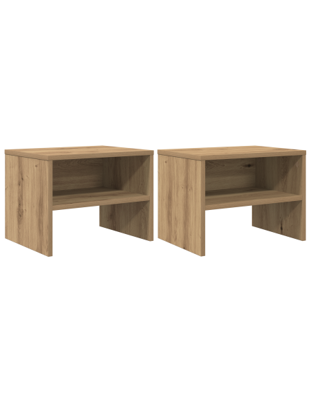 Armadio da Notte 2 pcs rovere artigianale 40 x 30 x 30 cm