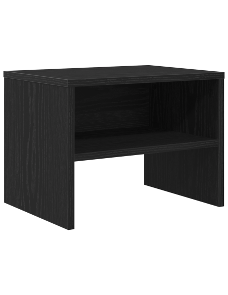 Armadio da Notte Rovere nero 40 x 30 x 30 cm Legno multistrato