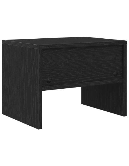 Armadio da Notte Rovere nero 40 x 30 x 30 cm Legno multistrato