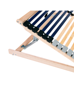 Base a doghe Marrone 80 x 190 cm Legno massello di faggio 2