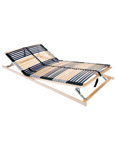 Base a doghe Marrone 100 x 190 cm Legno massello di faggio 2