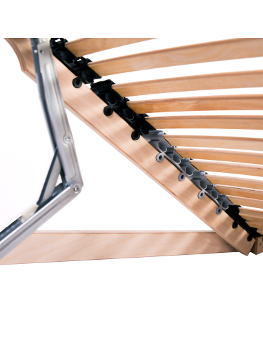 Base a doghe Marrone 120 x 190 cm Legno massello di faggio