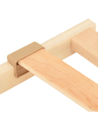 Base a doghe Marrone 90 x 190 cm Legno massello di faggio
