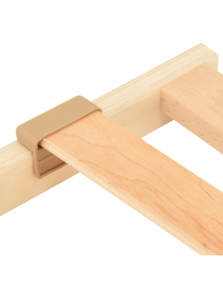 Base a doghe Marrone 90 x 190 cm Legno massello di faggio