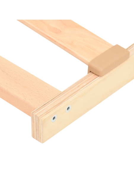 Base a doghe Marrone 90 x 190 cm Legno massello di faggio