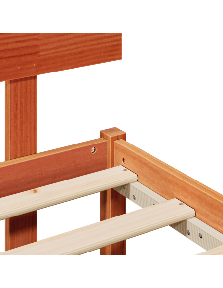 Struttura del letto Marrone cerato 90 x 200 cm Pino massello