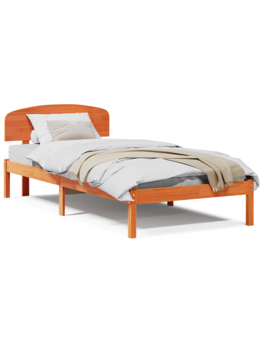 Struttura del letto Marrone cerato 90 x 200 cm Pino massello