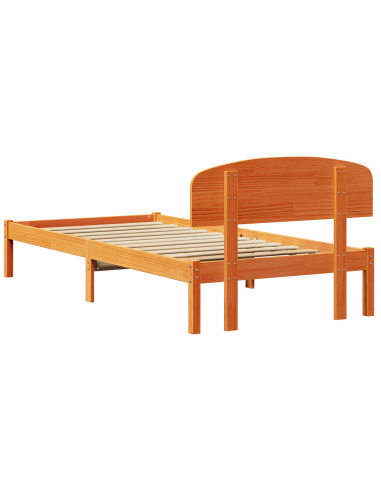 Struttura del letto Marrone cerato 90 x 200 cm Pino massello