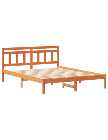 Struttura del letto Marrone 140 x 200 cm Pino massello