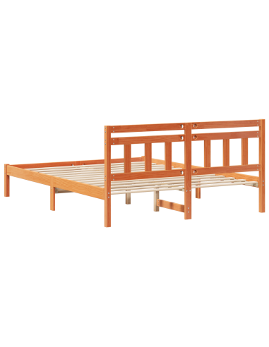 Struttura del letto Marrone 140 x 200 cm Pino massello