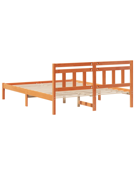 Struttura del letto Marrone 140 x 200 cm Pino massello