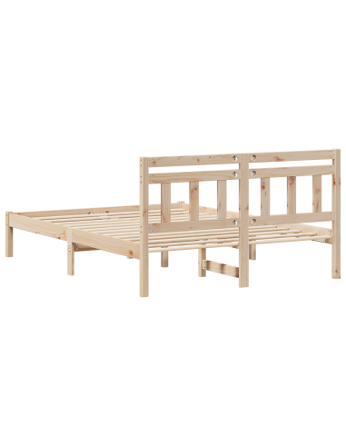 Struttura del letto Marrone 120 x 200 cm Pino massello