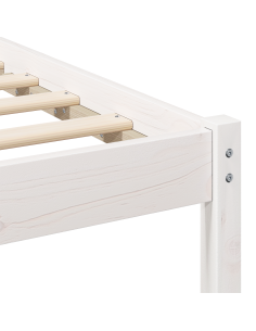 Struttura del letto Bianco 120 x 190 cm Pino massello 2