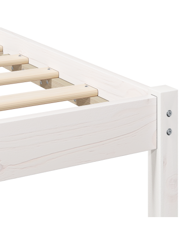 Struttura del letto Bianco 120 x 190 cm Pino massello