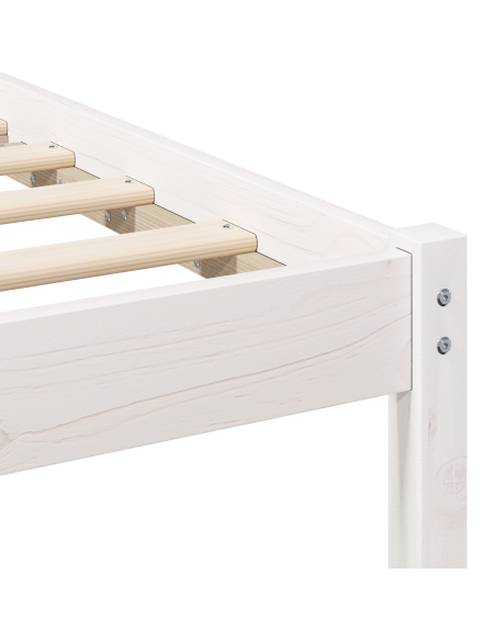 Struttura del letto Bianco 120 x 190 cm Pino massello