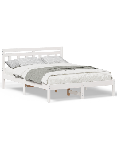 Struttura del letto Bianco 120 x 190 cm Pino massello