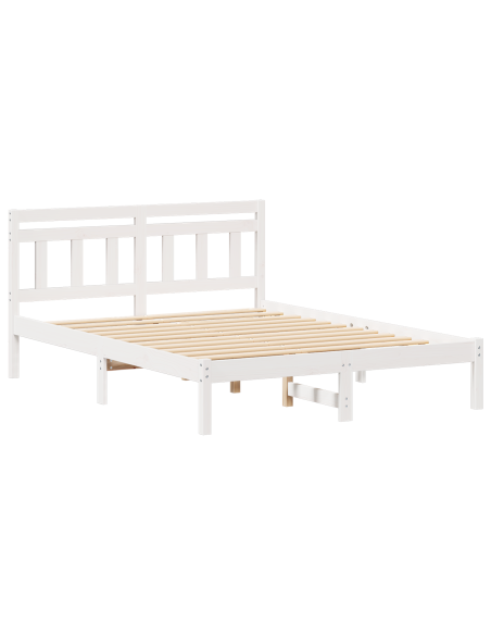 Struttura del letto Bianco 120 x 190 cm Pino massello