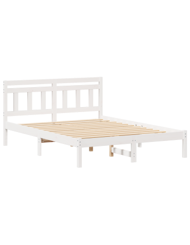 Struttura del letto Bianco 120 x 190 cm Pino massello