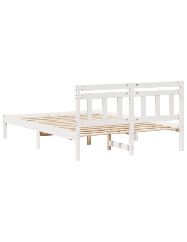 Struttura del letto Bianco 120 x 190 cm Pino massello