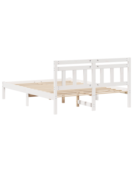Struttura del letto Bianco 120 x 190 cm Pino massello