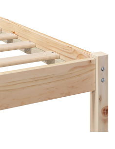 Struttura del letto Marrone 140 x 190 cm Pino massello 2