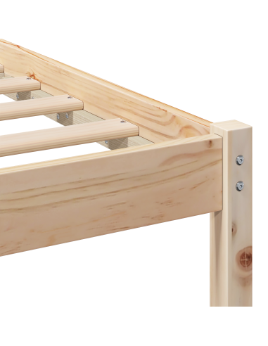 Struttura del letto Marrone 140 x 190 cm Pino massello