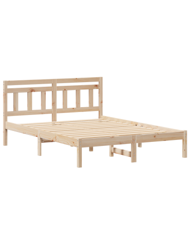 Struttura del letto Marrone 140 x 190 cm Pino massello
