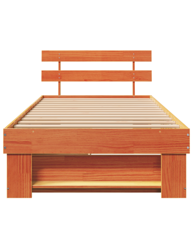 Struttura del letto Marrone cerato 100 x 200 cm Pino massello