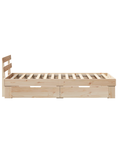 Struttura del letto Marrone 80 x 200 cm Legno di pino massello