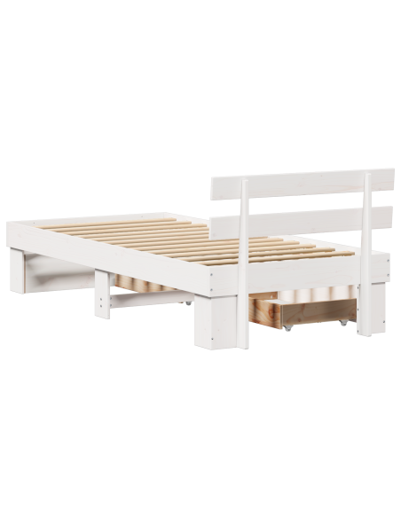 Struttura del letto Bianco 80 x 200 cm Legno di pino massello