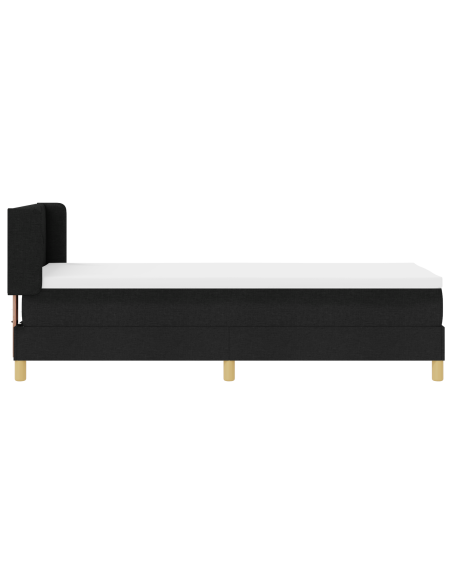 Letto a molle Nero e Bianco e Nero 80 x 200 cm Tessuto