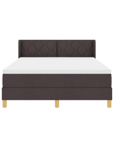Letto a molle Marrone Scuro 200 x 160 cm Poliestere 2