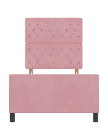 Letto Rosa 90x190 cm Velluto