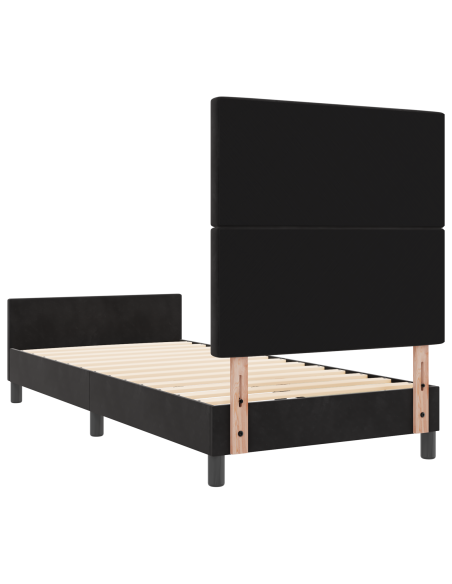 Struttura Letto Nera 90x200 cm in Velluto
