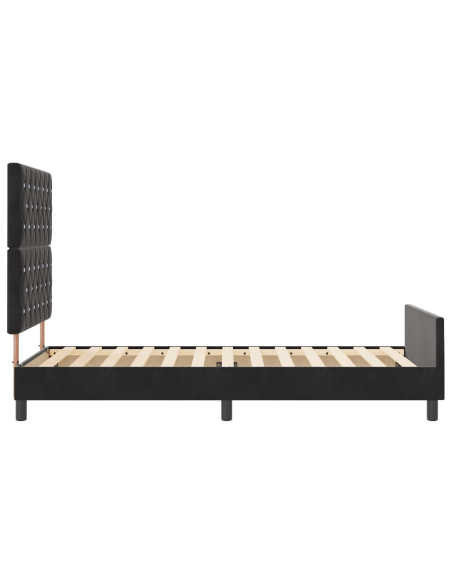Struttura Letto Nera 90x200 cm in Velluto