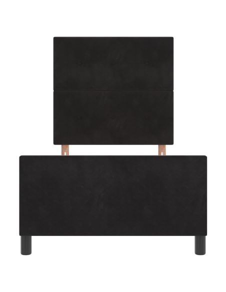 Struttura Letto Nera 90x200 cm Velluto