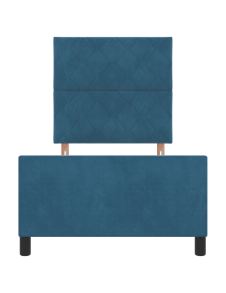 Letto  Blu Scuro 90x190 cm Velluto