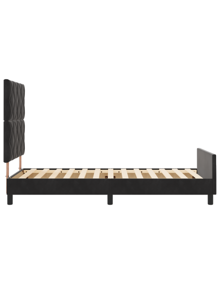 Letto Nero 90x200 cm Velluto