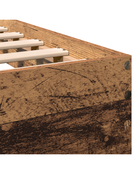 Struttura letto con testata Legno vecchio 100 x 200 cm