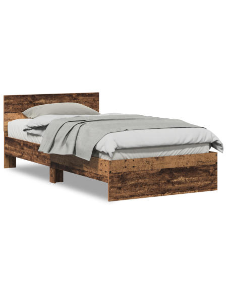 Struttura letto con testata Legno vecchio 100 x 200 cm